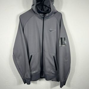 🏀 NIKE THERMA-FIT Nike Basketball Full Zip HOODIE JACKET - Men Sz Lg - PERFECT